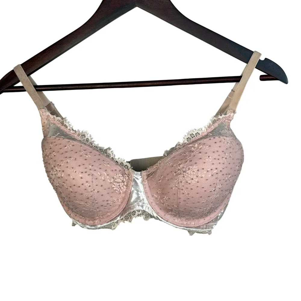 Victoria's Secret‎ Dream Angels 32DD Pink Lace Lined Demi Underwire Bra